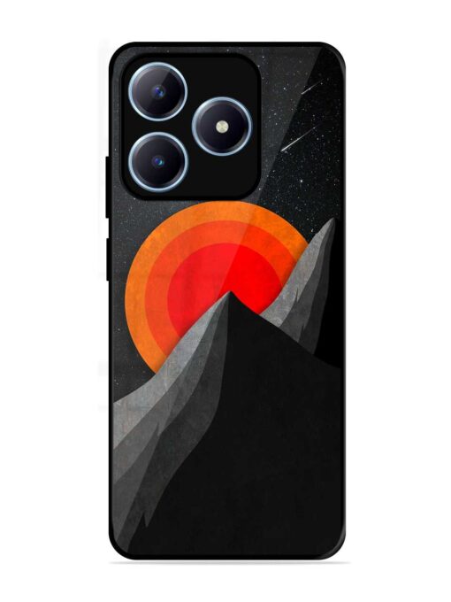 Black Mountain Glossy Metal Phone Cover for Realme Narzo N63