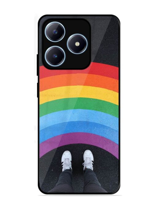 Legs Rainbow Glossy Metal TPU Phone Cover for Realme Narzo N63