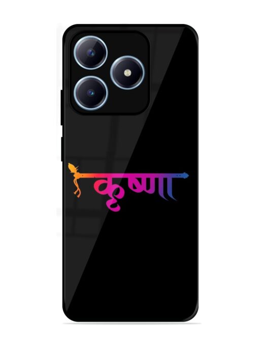 Krishna Typo Glossy Metal Phone Cover for Realme Narzo N63