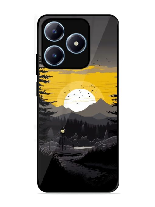 Sunset Vector Glossy Metal Phone Cover for Realme Narzo N63