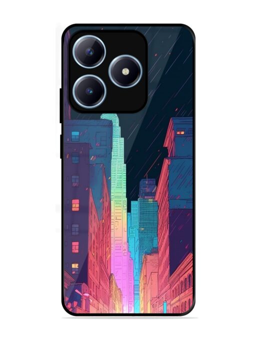 Minimal City Art Glossy Metal Phone Cover for Realme Narzo N63