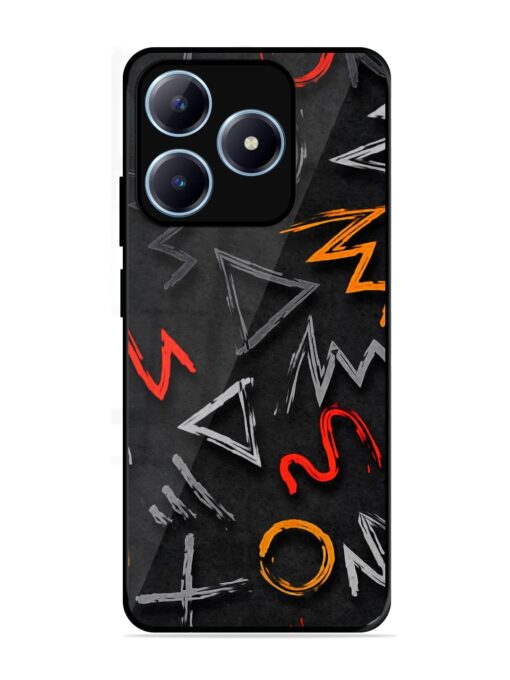 Grungy Graffiti Glossy Metal Phone Cover for Realme Narzo N63