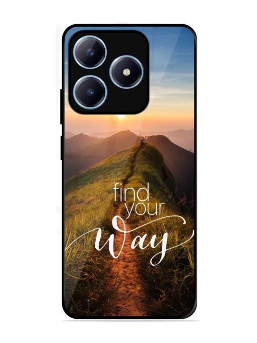 Find Your Way Glossy Metal Phone Cover for Realme Narzo N63