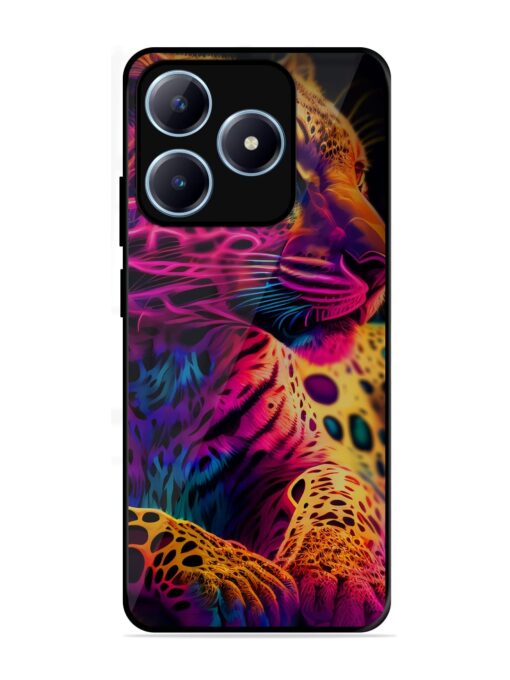 Leopard Art Glossy Metal Phone Cover for Realme Narzo N63