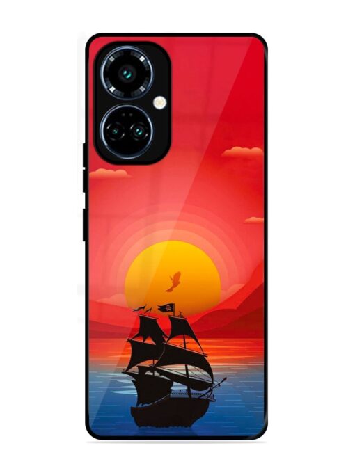 Sunset Sail Glossy Metal Phone Cover for Tecno Camon 19 Pro (5G)