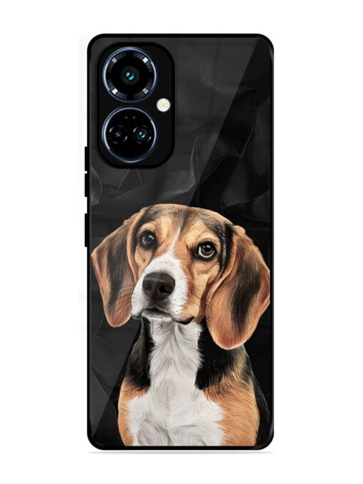 Beagle Portrait Glossy Metal Phone Cover for Tecno Camon 19 Pro (5G)