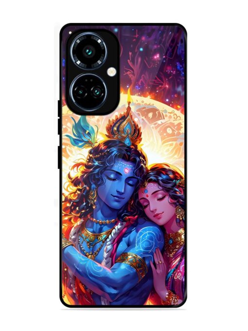 Radha Krishna Art Glossy Metal Phone Cover for Tecno Camon 19 Pro (5G)