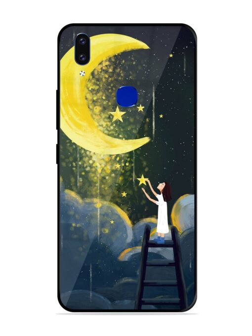 Moonlight Healing Night Illustration Glossy Metal TPU Phone Cover for Vivo V9