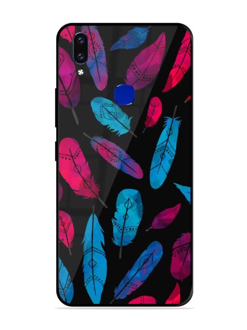 Feather Art Glossy Metal Phone Cover for Vivo V9