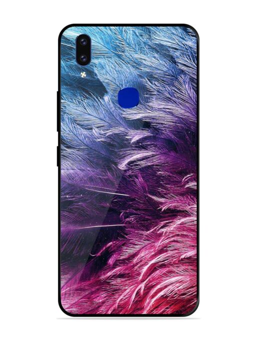 Light Grey Feather Background Glossy Metal Phone Cover for Vivo V9