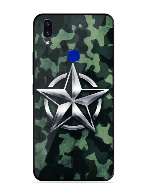 Indian Army Star Design Glossy Metal Phone Cover for Vivo V9