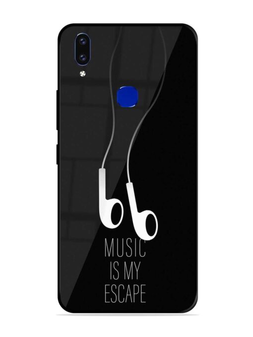 Music Is My Escape Glossy Metal Phone Cover for Vivo V9