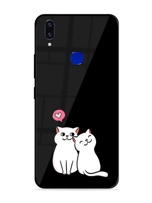 Cat Love Glossy Metal Phone Cover for Vivo V9