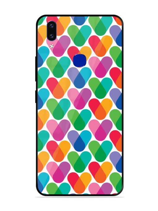 Overlapping Colors Colorful Glossy Metal TPU Phone Cover for Vivo V9