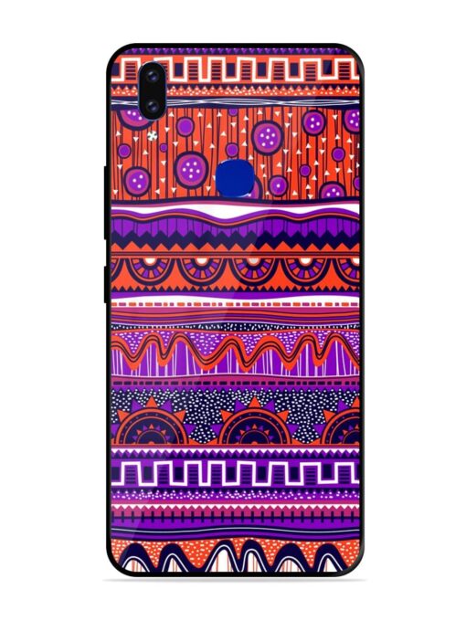 Ethnic Seamless Pattern Glossy Metal TPU Phone Cover for Vivo V9