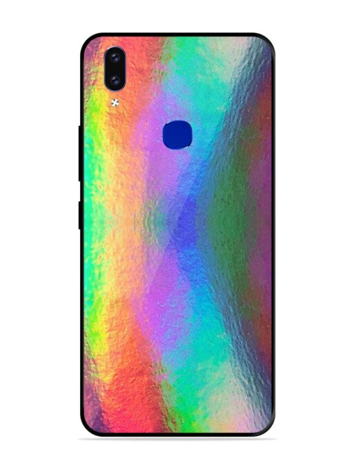 Colorful Holographic Background Glossy Metal TPU Phone Cover for Vivo V9