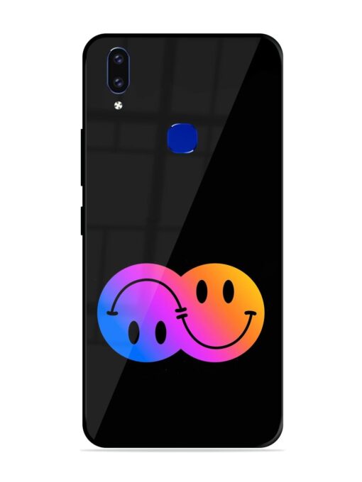 Gradient Smile Art Glossy Metal TPU Phone Cover for Vivo V9