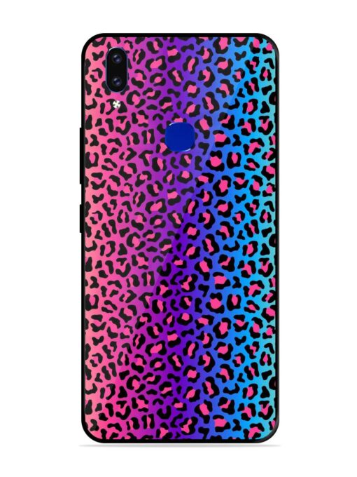 Colorful Leopard Seamless Glossy Metal Phone Cover for Vivo V9