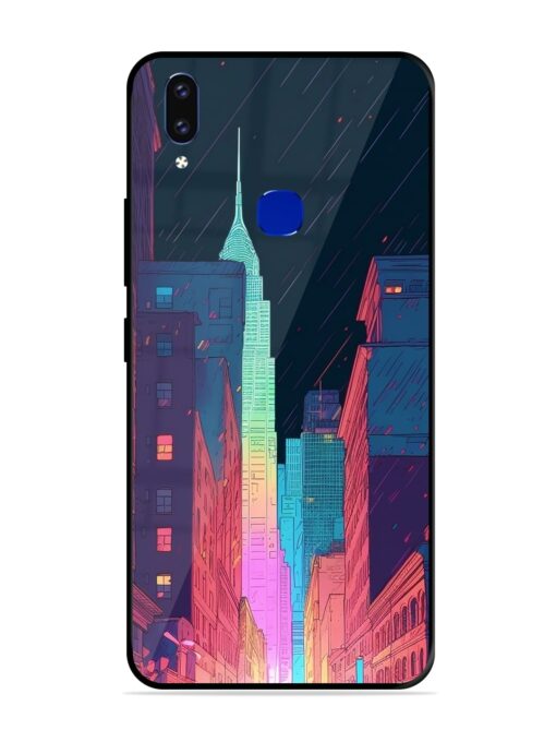 Minimal City Art Glossy Metal Phone Cover for Vivo V9