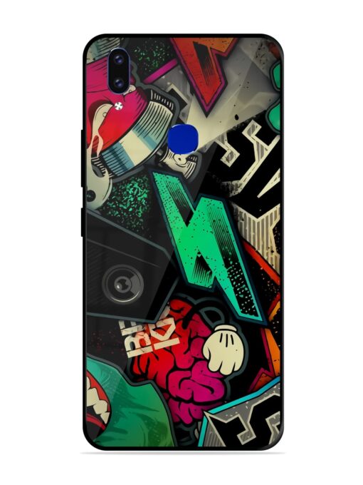 Graffiti Art Glossy Metal Phone Cover for Vivo V9