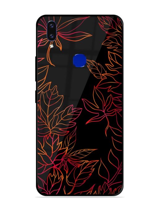 Red Floral Pattern Glossy Metal Phone Cover for Vivo V9