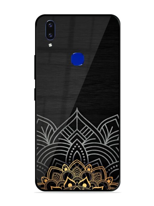 Decorative Golden Pattern Glossy Metal Phone Cover for Vivo V9