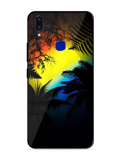 Colorful Sunset With Palm Trees Glossy Metal Phone Cover for Vivo V9