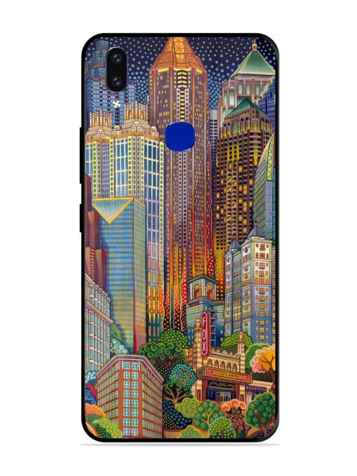 Cityscapes Art Glossy Metal Phone Cover for Vivo V9