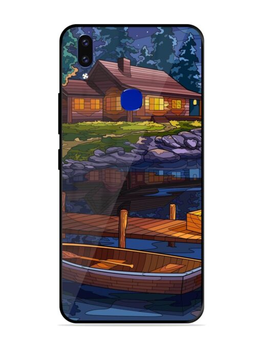 Village Night Scene Glossy Metal Phone Cover for Vivo V9