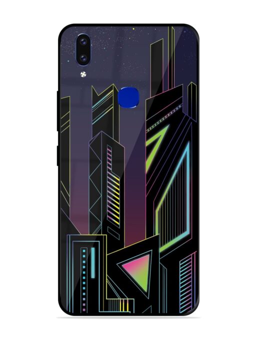 Neon Dreamscape Glossy Metal Phone Cover for Vivo V9