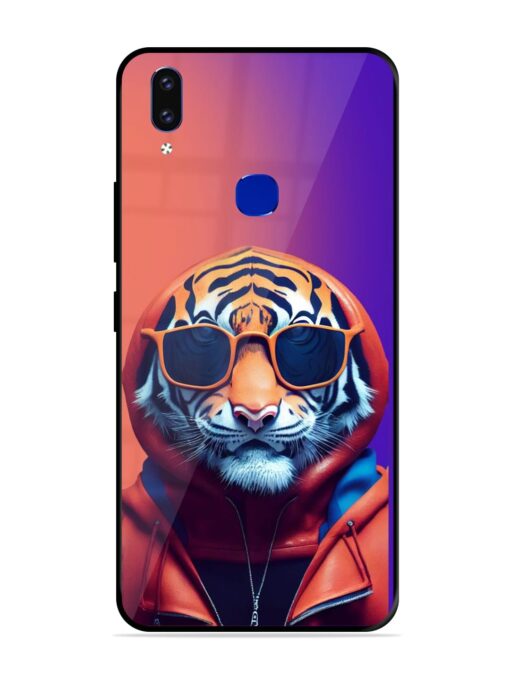 Tiger Animation Glossy Metal Phone Cover for Vivo V9