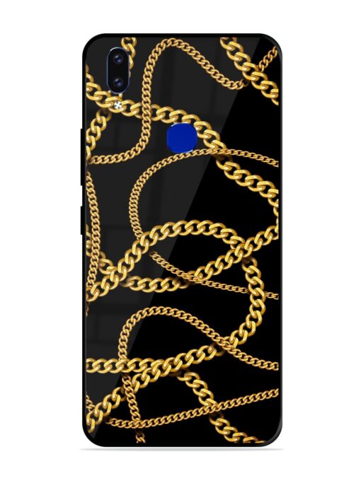 Decorative Golde Chain Glossy Metal Phone Cover for Vivo V9