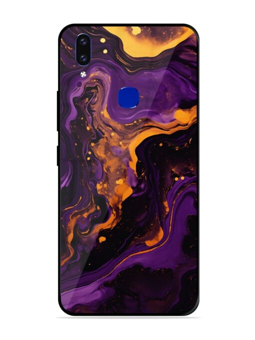 Painting Of A Purple Glossy Metal Phone Cover for Vivo V9