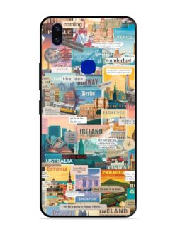 Travel Inspiration Collage Glossy Metal Phone Cover for Vivo V9 Pro
