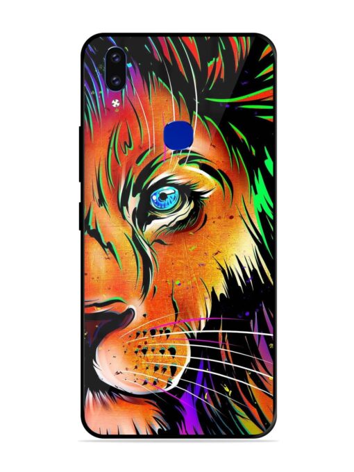 Colorful Lion Design Glossy Metal TPU Phone Cover for Vivo V9 Pro