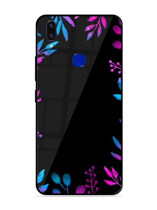 Flower Pattern Watercolor Glossy Metal Phone Cover for Vivo V9 Pro