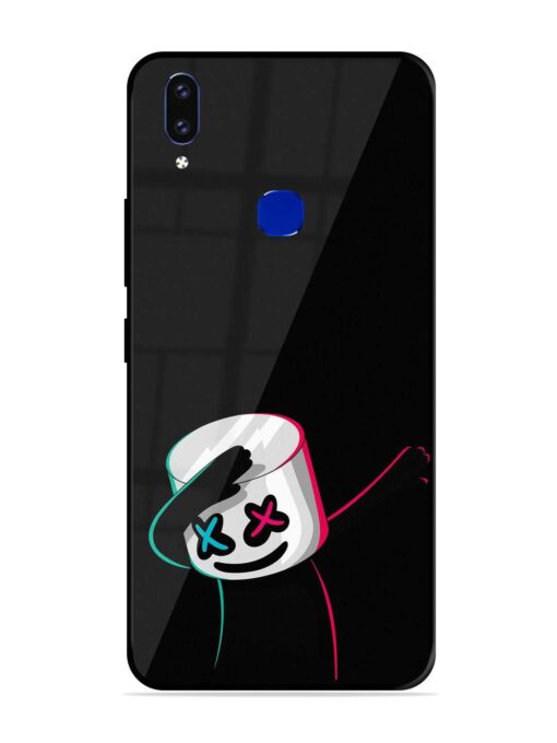 Black Marshmallow Glossy Metal Phone Cover for Vivo V9 Youth