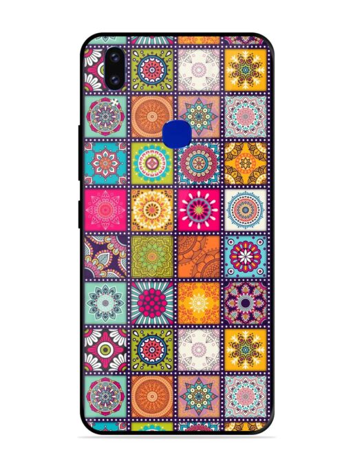 Seamless Pattern Vintage Glossy Metal Phone Cover for Vivo V9 Youth