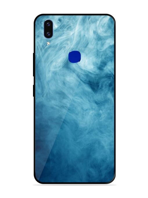 Blue Smoke Art Glossy Metal Phone Cover for Vivo V9 Youth