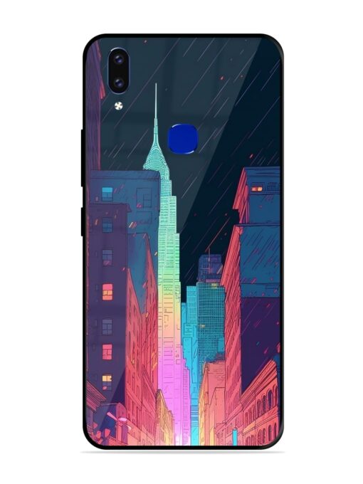 Minimal City Art Glossy Metal Phone Cover for Vivo V9 Youth