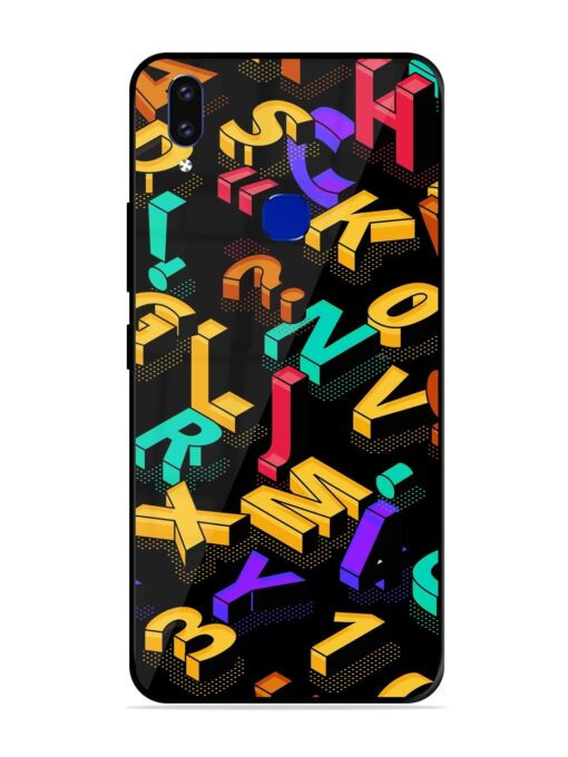 Seamless Pattern With Letters Glossy Metal Phone Cover for Vivo V9 Youth