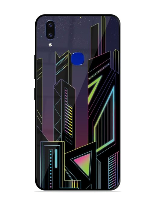 Neon Dreamscape Glossy Metal Phone Cover for Vivo V9 Youth