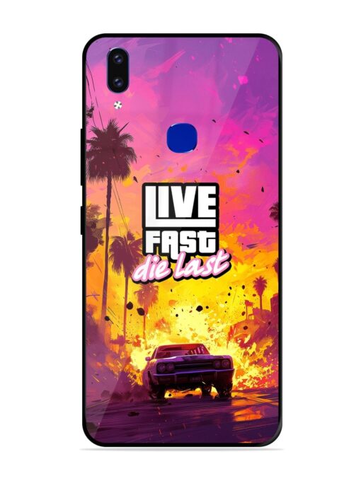 Live Fast Glossy Metal Phone Cover for Vivo V9 Youth