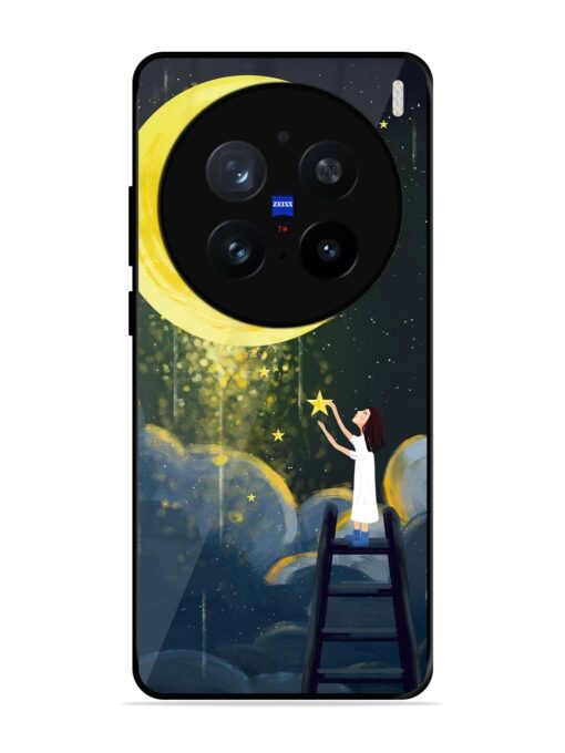 Moonlight Healing Night Illustration Glossy Metal TPU Phone Cover for Vivo X200 Pro (5G)