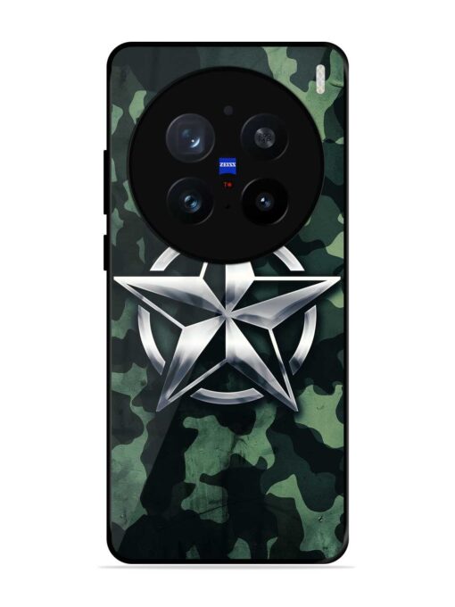 Indian Army Star Design Glossy Metal Phone Cover for Vivo X200 Pro (5G)