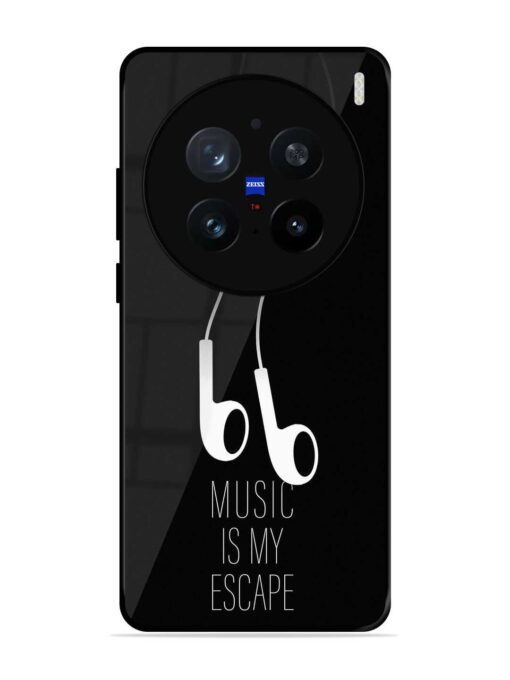 Music Is My Escape Glossy Metal Phone Cover for Vivo X200 Pro (5G)