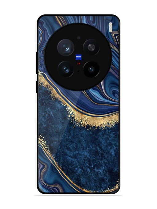 Abstract Background Blue Glossy Metal TPU Phone Cover for Vivo X200 Pro (5G)