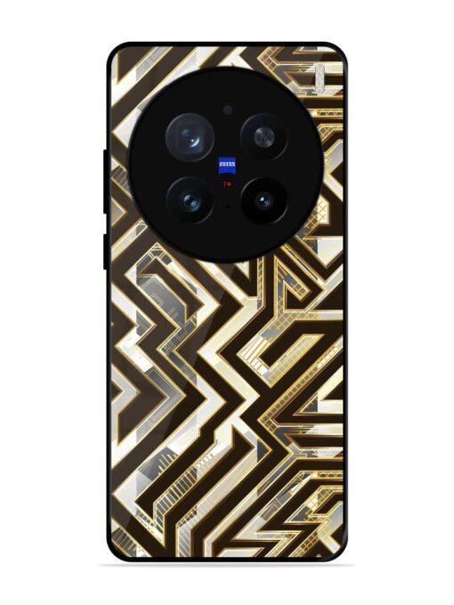 Technology Geometric Seamless Glossy Metal Phone Cover for Vivo X200 Pro (5G)