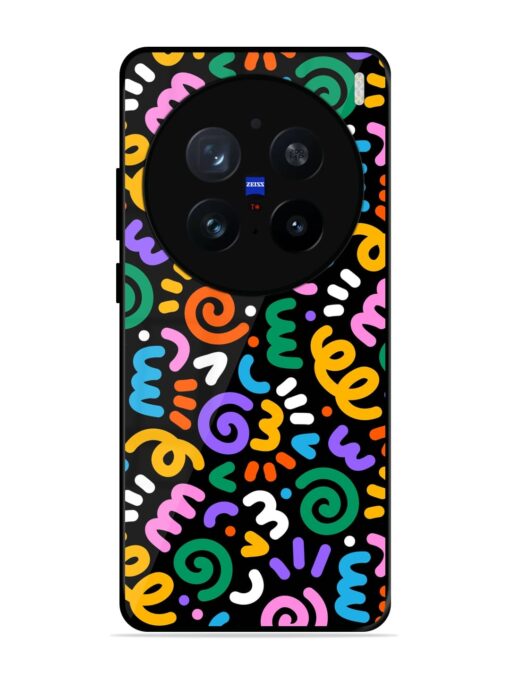 Colorful Seamless Vector Glossy Metal Phone Cover for Vivo X200 Pro (5G)