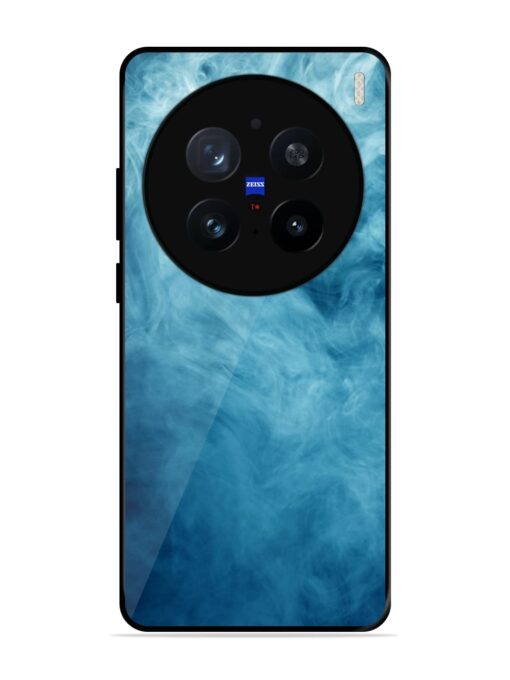 Blue Smoke Art Glossy Metal Phone Cover for Vivo X200 Pro (5G)